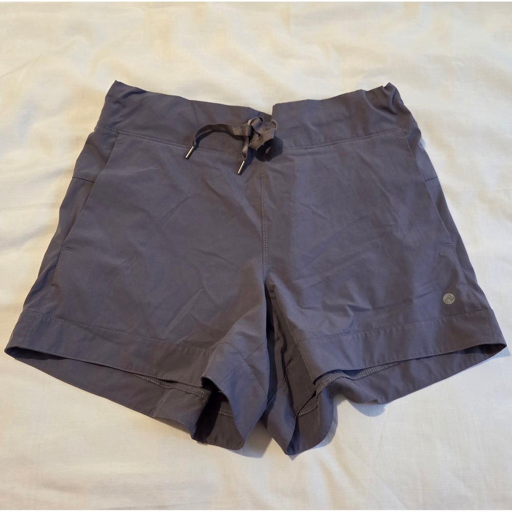 Apana Womens Athletic Shorts Gray Drawstring Elastic Waist Pockets Size Large